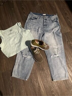 Westbound Light Blue Distressed Boyfriend Jeans